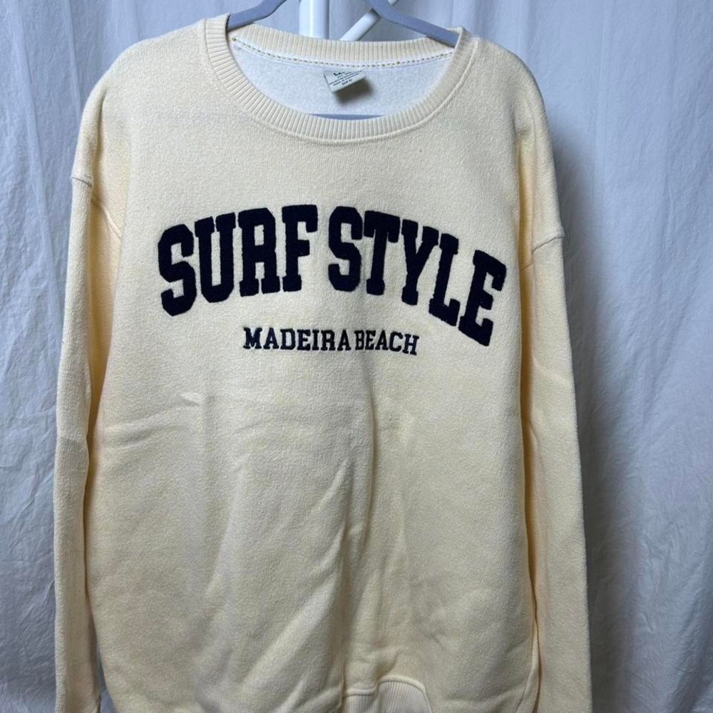 Madeira Beach Vintage‎ Print Surf Style Pullover Sweatshirt  - MEN XL